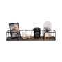 Hanah Home Syringa Estantería de Pared Industrial Negro y Nogal Oscuro